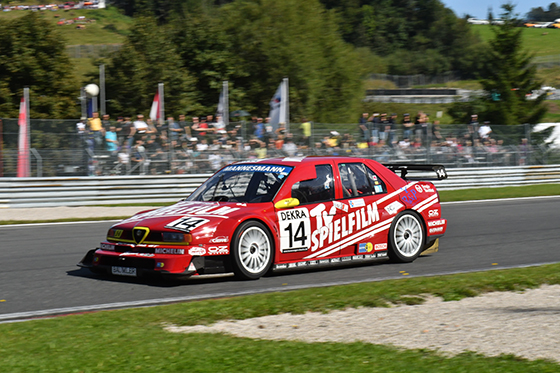 Christian Danner im Alfa 155 V6 ITC 1996, hier 2016 auf dem Salzburgring<br>Foto: Ernst Gruber / Agentur Autosport.at